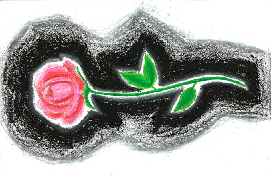 Black-Edged Rose Print