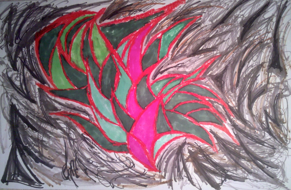 Red and Black Bloom